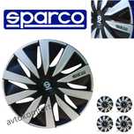 Sparco Двуцветни Тасове  Капаци За Джанти 15" Или 16" Черно Сиво