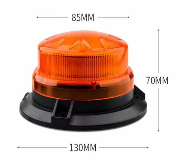 Аварийна LED Сигнална лампа-маяк 12/24V с МАГНИТ.