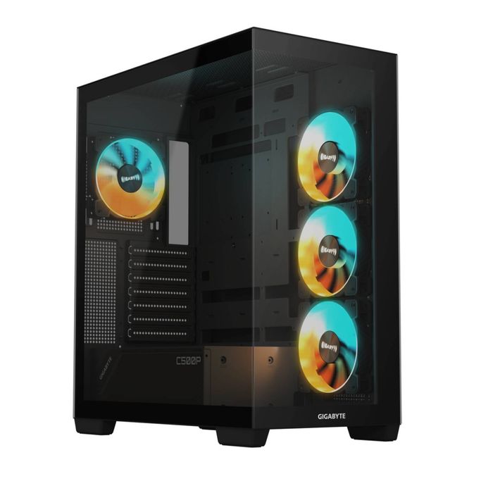 C500 panoramic stealth, mid-tower, atx, negru