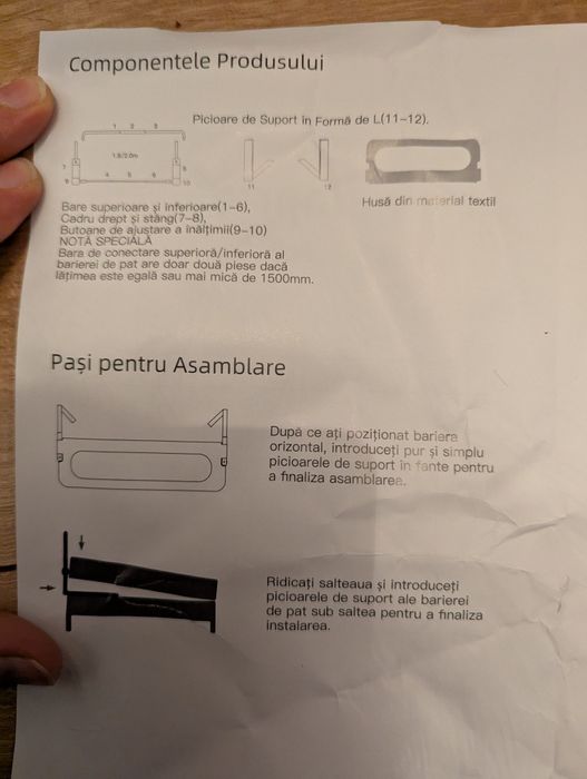 Protecție laterala pat