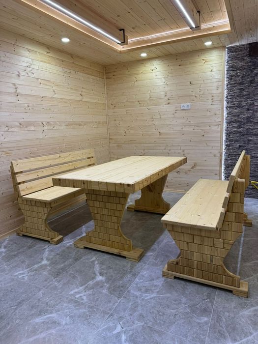 Комплекты столов со скамейками