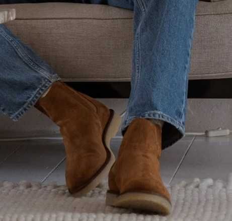 Ghete chelsea 40 plain toe premium Zara NOI piele naturala moale