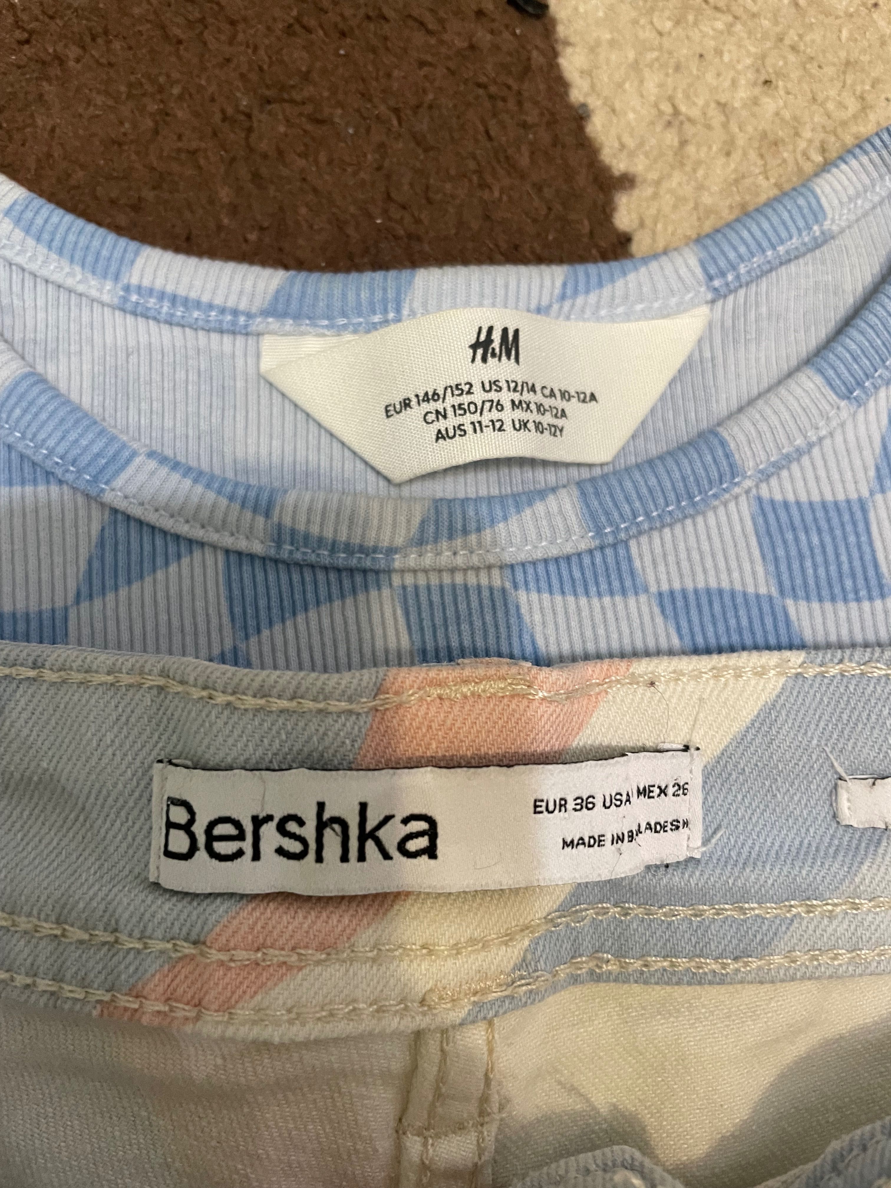 Блузка на H&M и панталонки на Bershka