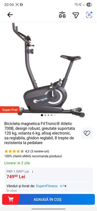 Vand bicicleta magnetica