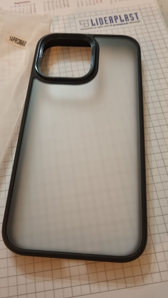 Husa transparenta  iPhone 14 pro max,rezistenta la socuri,nouă.