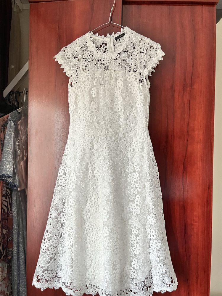 Rochie dantelă albă cununie/mireasă/ocazie