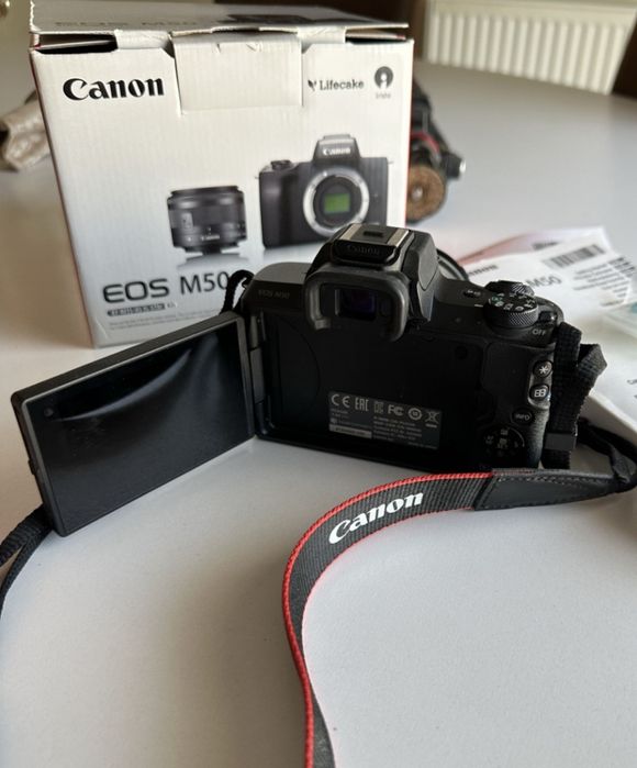 Canon EOS M50 Mirrorless + Obiectiv 15-45mm IS STM, 24.1MP, 4K, Wi-Fi