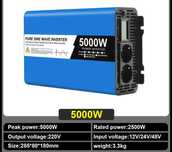 Инвертор чиста синусоида с LCD екран DC 12/24v към AC220v 50Hz 5000W