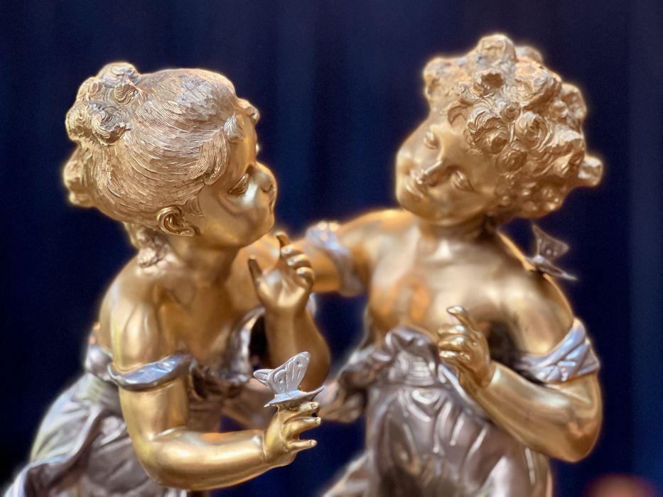 Ceas vechi din Bronz Dore *** vintage / antic / vechi / retro ***