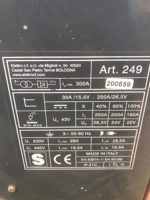 Aparat Argon cu Fir Mig 330 Elettro