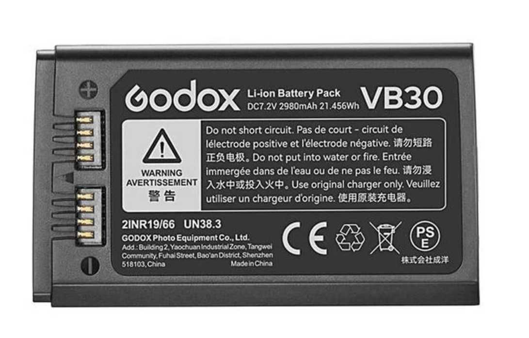 Аккумулятор Godox VB30 для вспышек V1 Pro, V1, AD100Pro, 860III