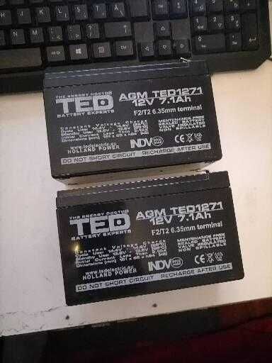 Baterii AGM TED1271 12V 7,1 Ah pentru navomodel plantat pescuit Olanda