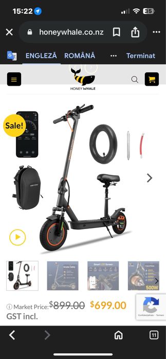 trotineta electrica 32 km/h autonomie 45 km