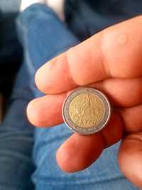 Монета от 2 евро с фабричен дефект