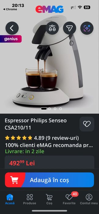Espresor cafea philips senseo
