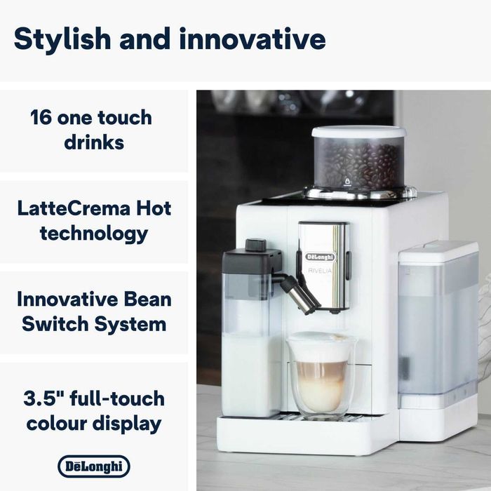 Кафеавтомат Delonghi Rivelia EXAM440.55.W 1450W Bean-to-Cup