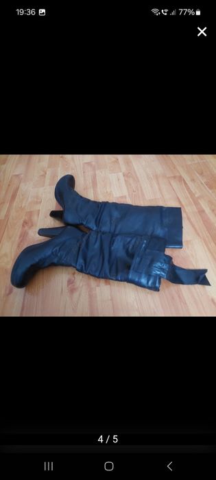 Cizme negre de dama din piele naturala-marimea 38