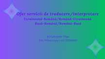 Traducator limba ucraineana si rusa