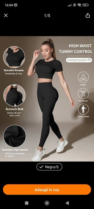 Set costum fitness sport femei