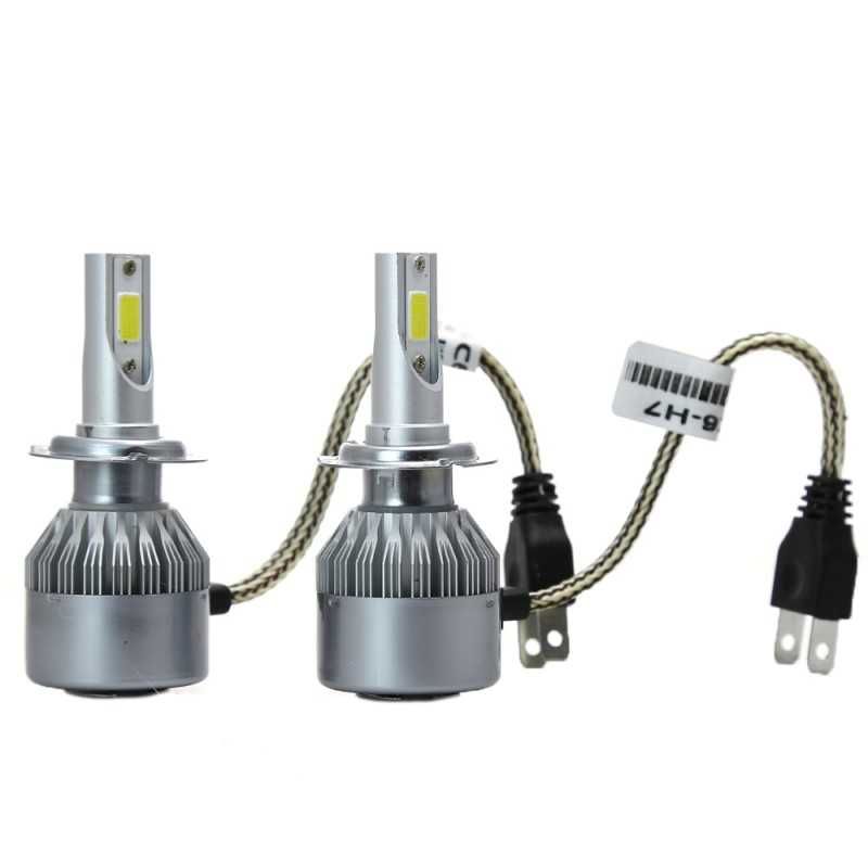 Set 2 Becuri LED-Uri Auto C6 H7 36w 3800 Lumeni 6500K 12-24 V