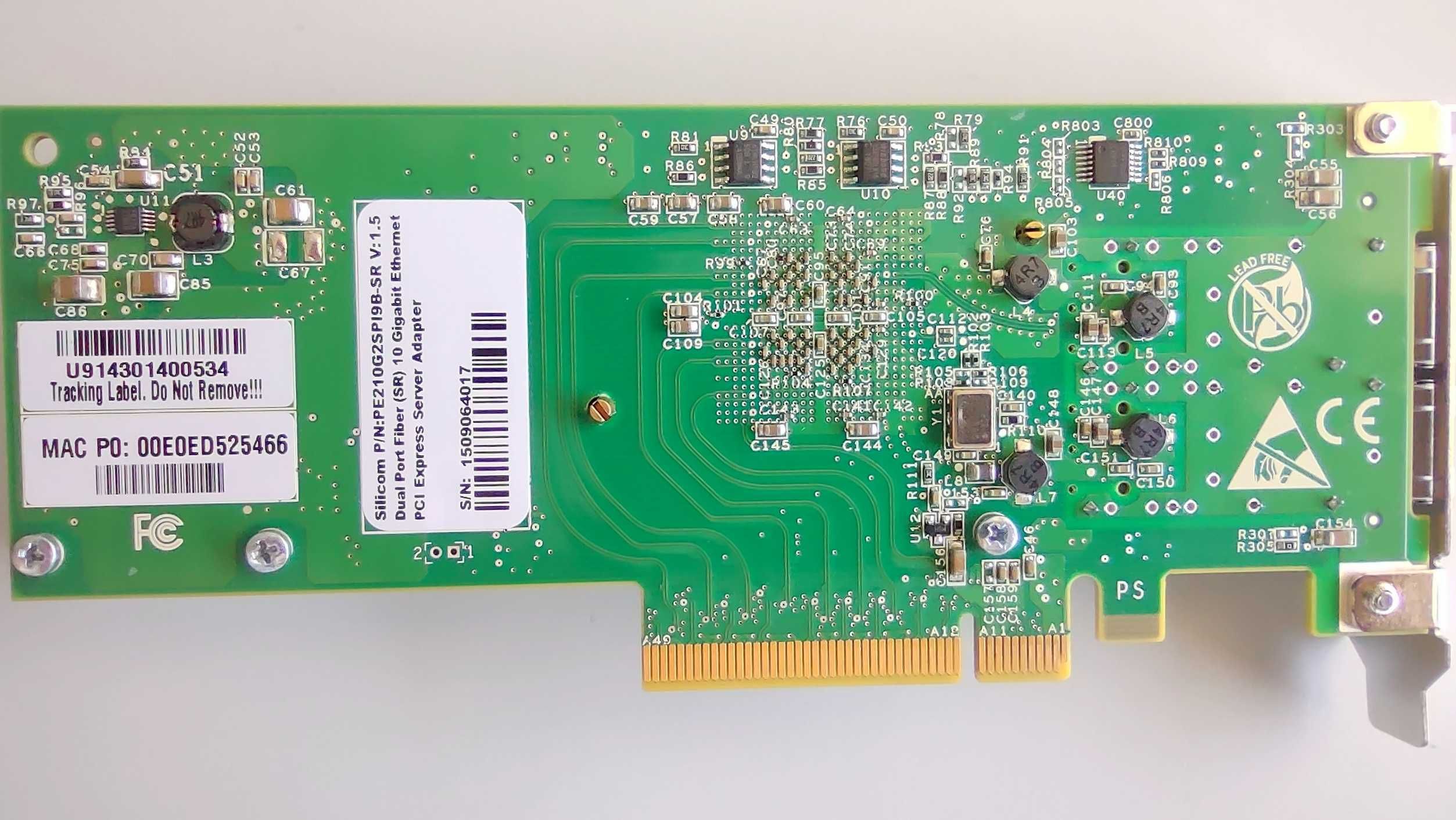 Silicom PE210G2SPI9 10Gb DP Мрежов Адаптер Intel 82599ES = X520-DA2