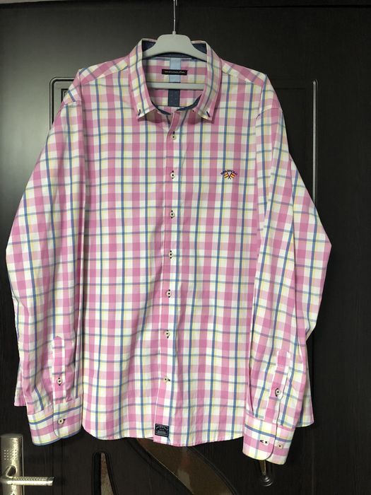 Camasa spagnolo XL camasa roz marime XL camasa carouri