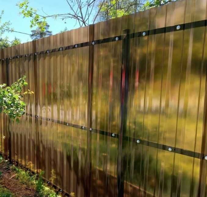 Поликарбонат профилированный прозрачный шифер, ударопрочный российский