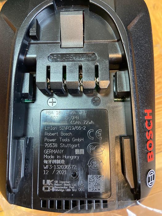 Baterie/Acumulator Bosch tip4/for all, 18V, 4Ah, nou, original-Ungaria