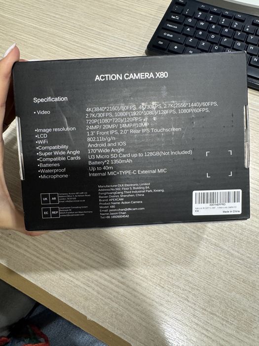 Camera video sport Apexcam X80, 4K, 24MP, NOUA!!!