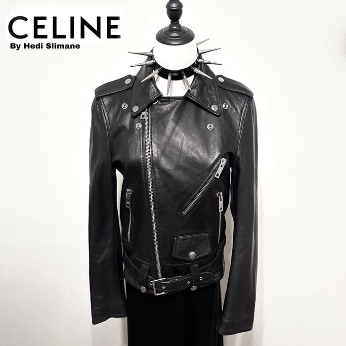 Celine by Hedi Slimane куртка из натуральной кожи ягненка ОБМЕН