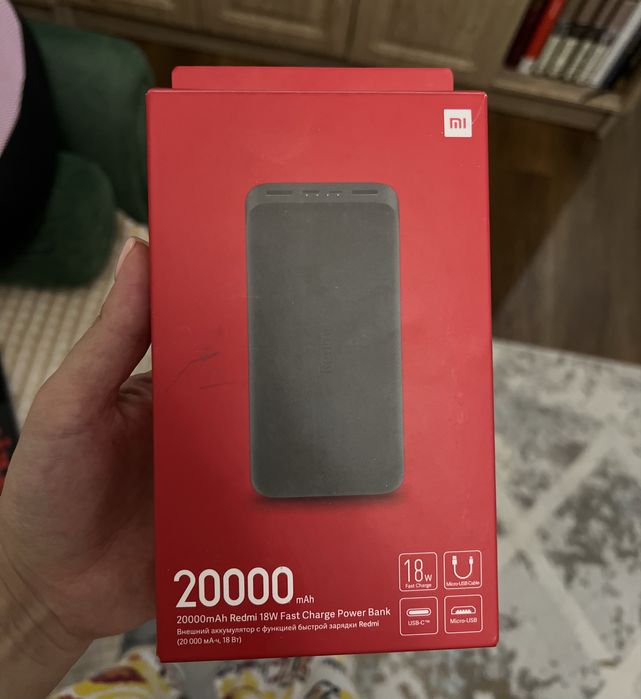 Пауэрбанк Xiaomi Redmi Power Bank 20000 мАч 18 Вт черный