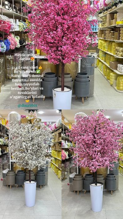 Dekorativ suniy daraxt sakura,o'rik