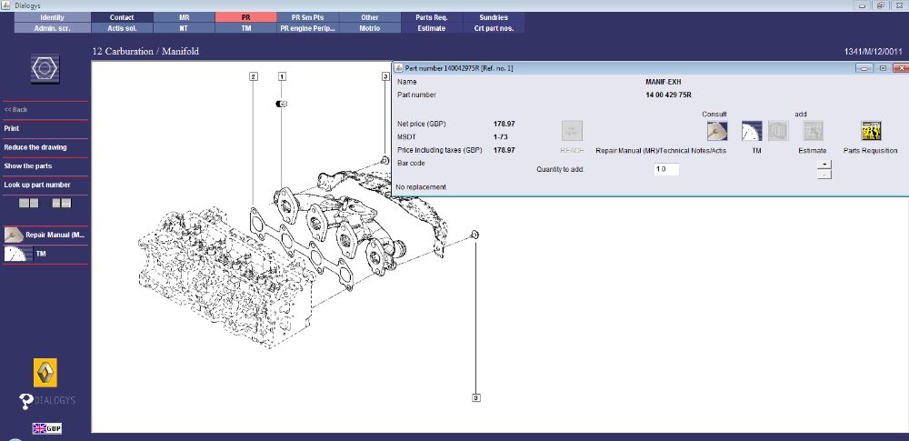 Pachet manualeRENAULT Dialogys+VISU
