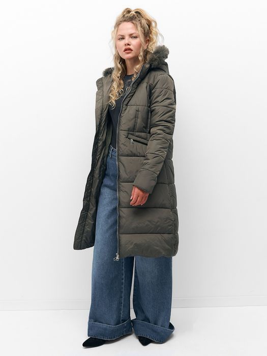 Дамско дълго зимно яке