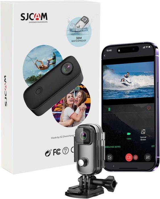SJCAM C100+ Eкшън Джобна Камера. Нова, 4K30fps WiFi камера
