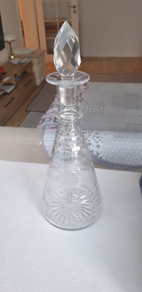 Decantor sticla cristal vintage colectie Franta 1930