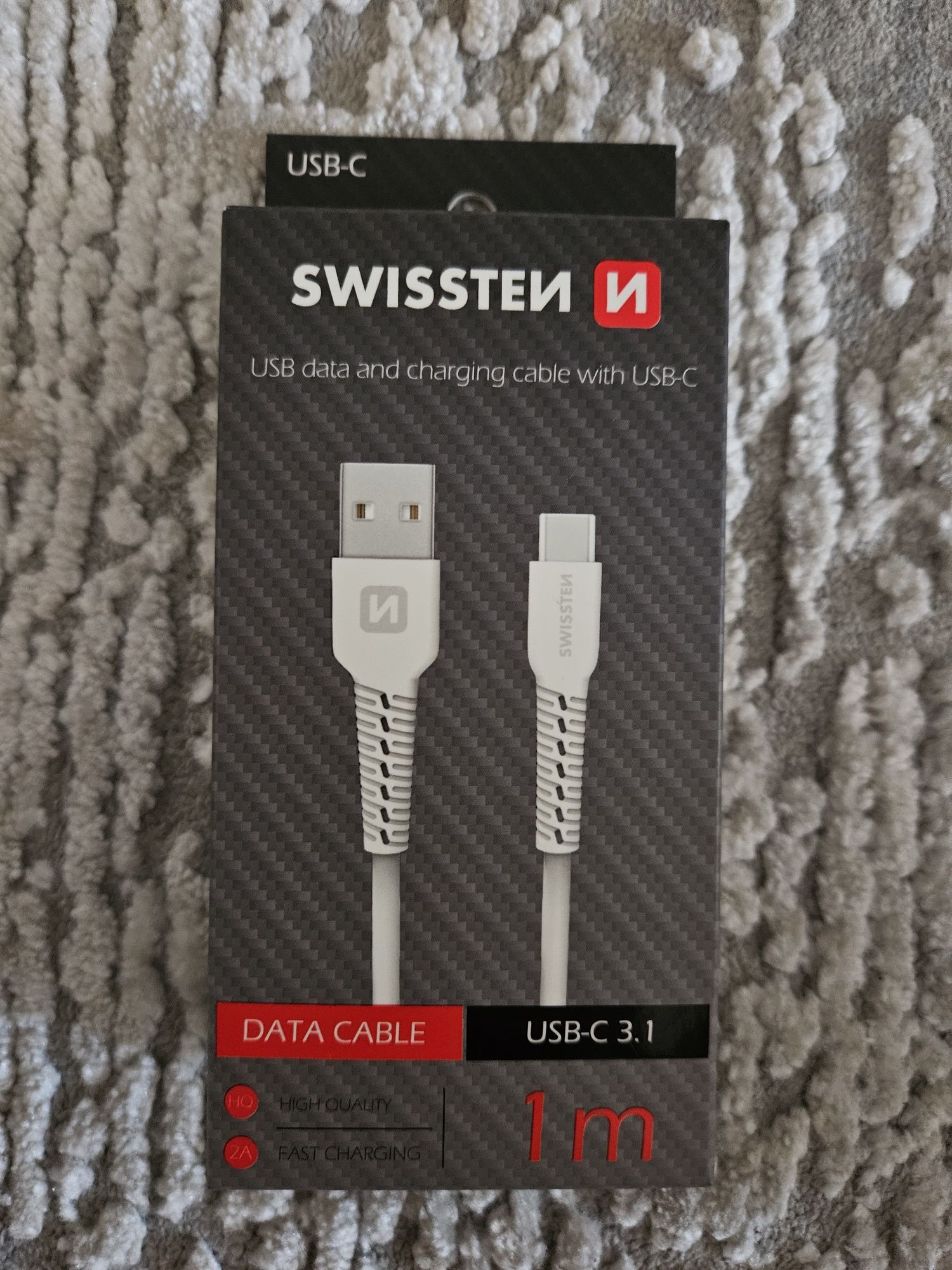 Cablu incarcator USB Type C 3.1 (1 M) SWISSTEN