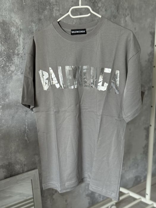 Tricou Balenciaga grey silver Premium