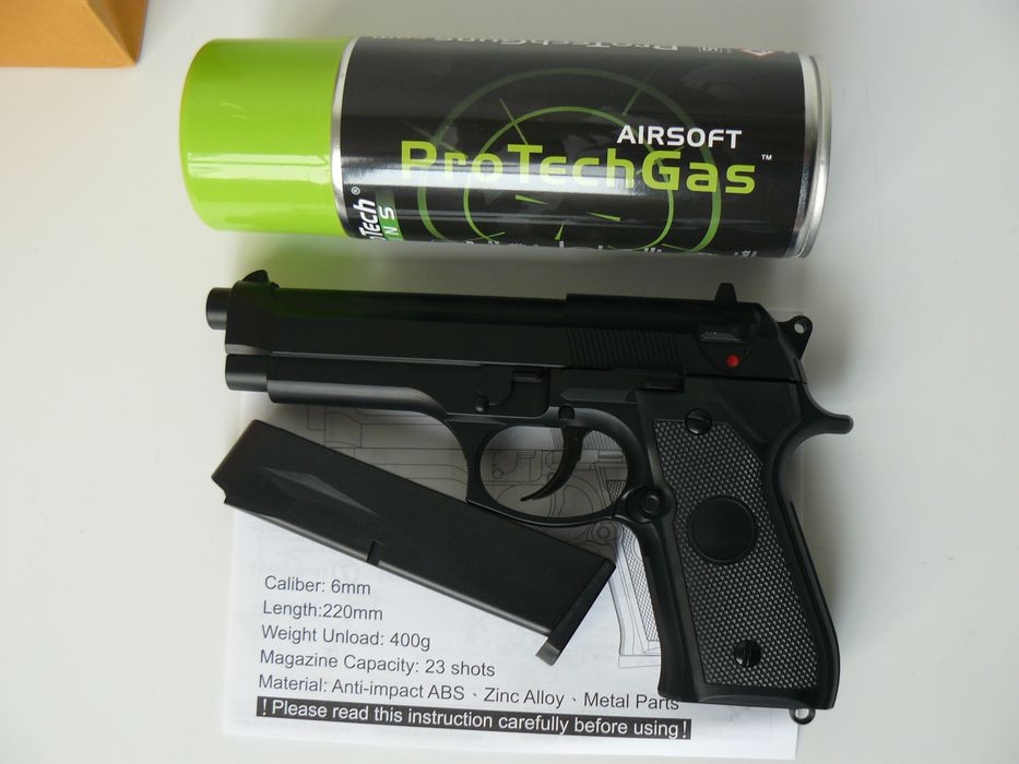 Pistol Airsoft BERETTA ST92F N STTI Pe GreenGAS GG104 NBB Nou In Cutie