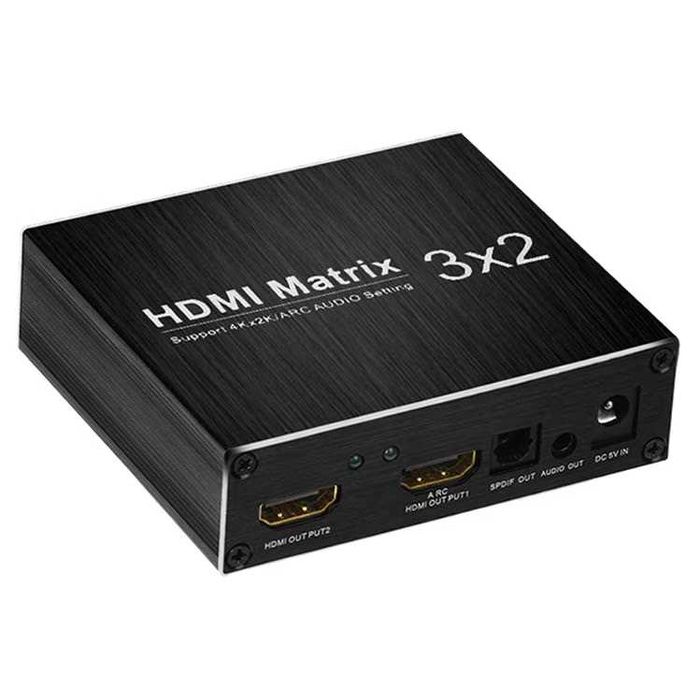 Switch splitter HOPE R®, 3 x 2 ARC HDMI 4K 3.5mm SPDIF