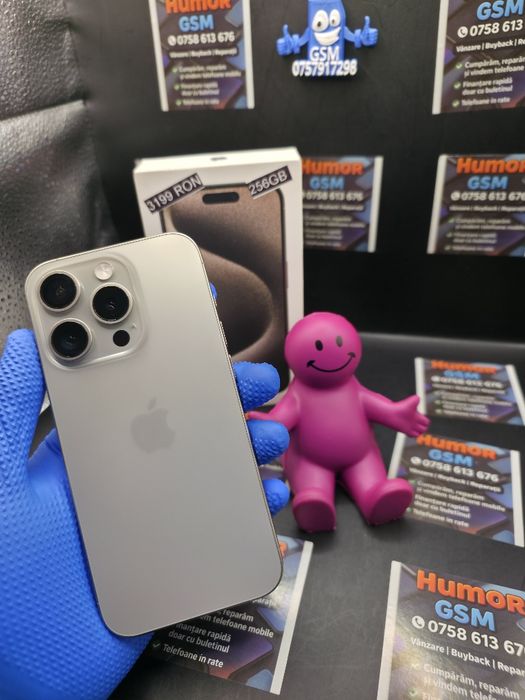 iPhone 15 Pro / Desert / 256GB / 89% / Garantie / Posibilitate rate