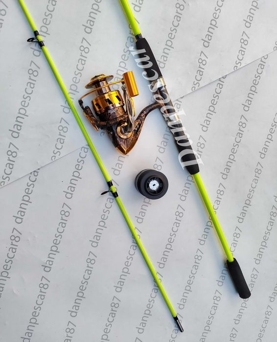 SET Lanseta WB fibra sticla plina 2,40m cu Mulineta MA6000 11 rulmenti