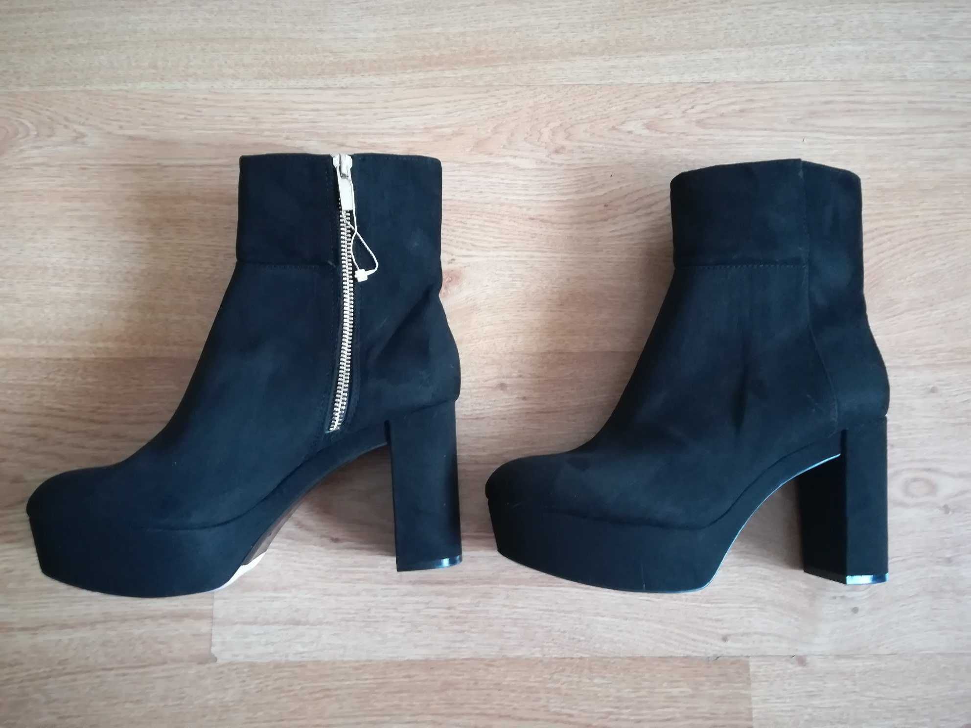 botine cu toc Stradivarius noi, marime 39