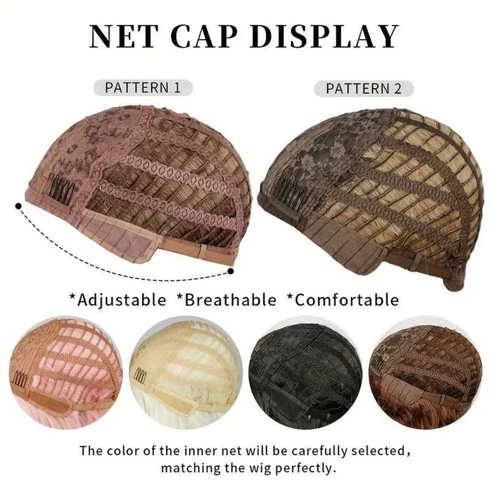 65 см черна права перука с бретон