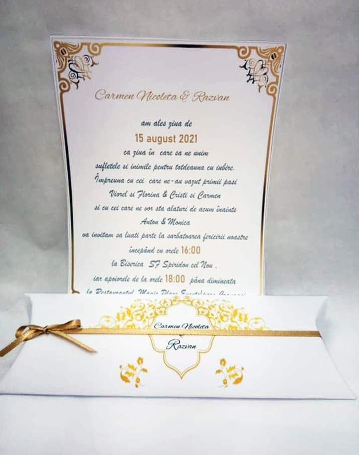 Invitatie de nunta cu plic
