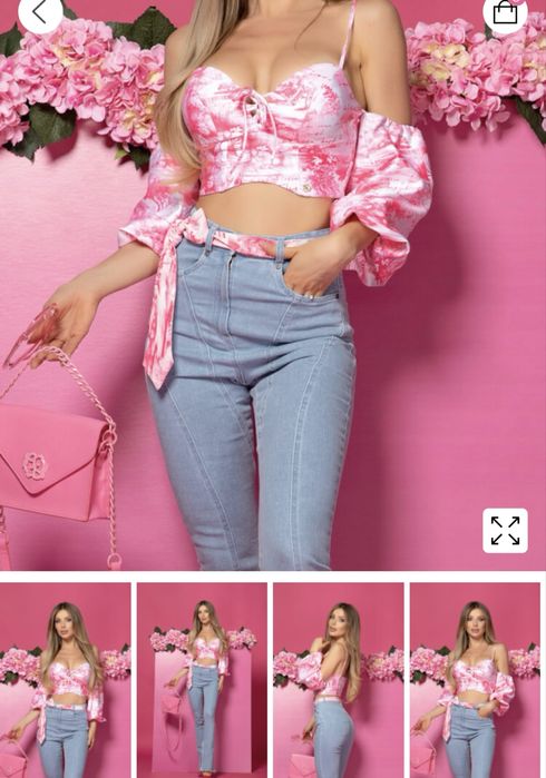 Кроп - топ AlESSA / розово изкушение /