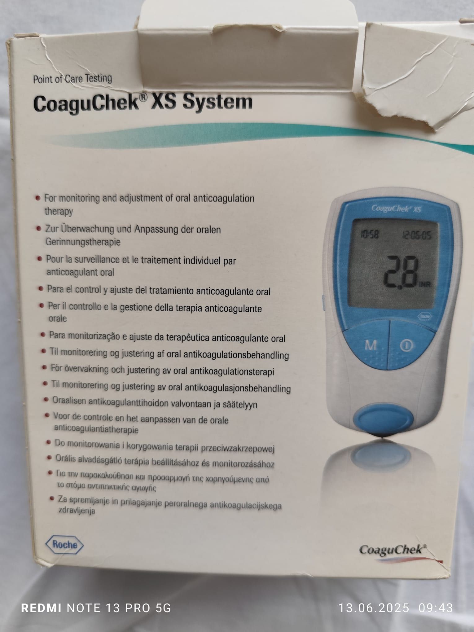 Aparat Coaguchek XS Pentru Masurarea INR