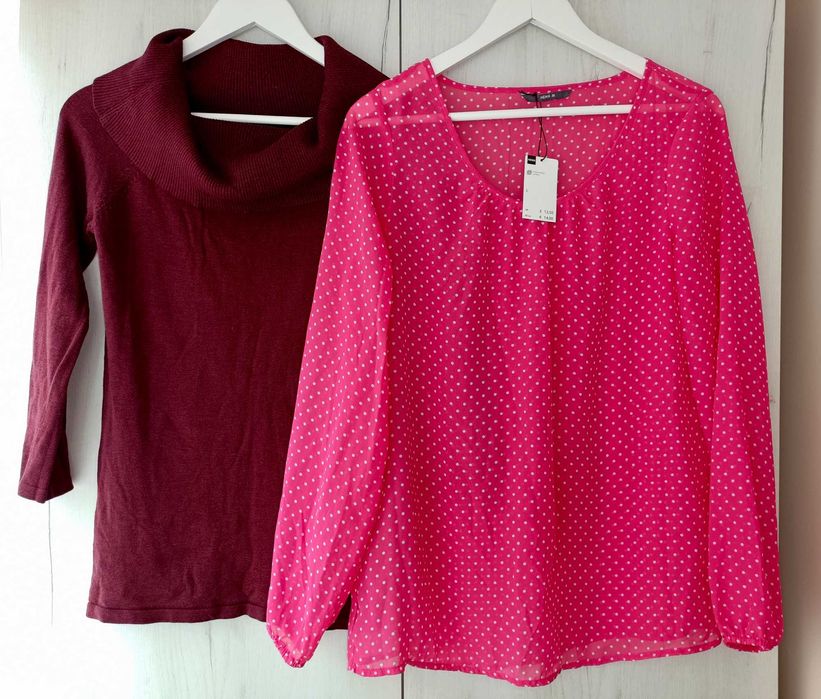 Pulover Mango cu bluză voal