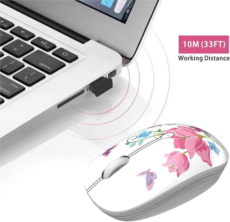 TENMOS M101  Сладка, безжична, компютърна мишка с USB приемник
