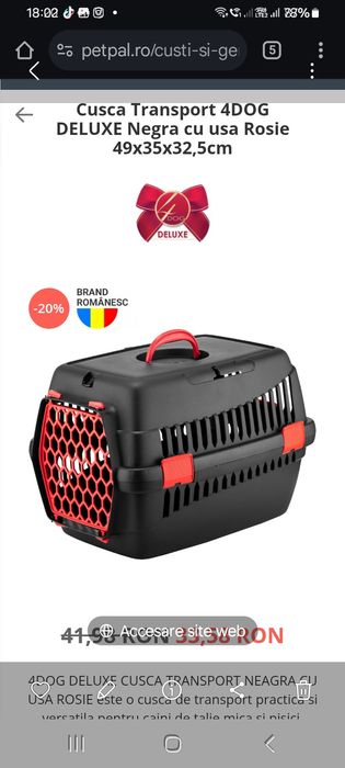 Cusca transport cățeii